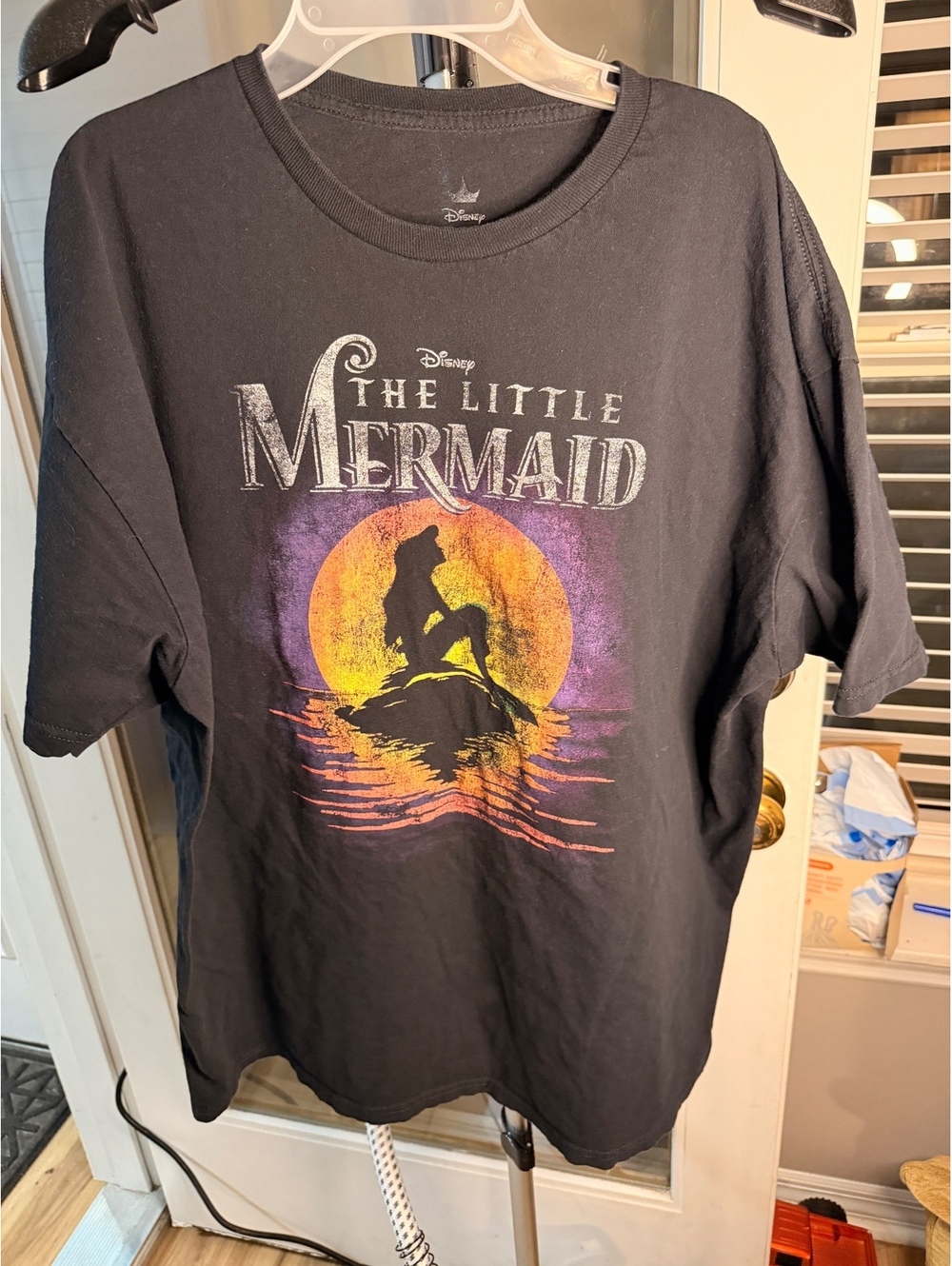 Disney The Little Mermaid Black Graphic T Shirt